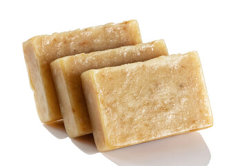 Handmade organic soap bars from natural products.