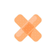 adhesive plaster flat icon, isolated stock vector eps10