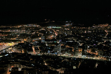 Fototapeta na wymiar View of Bilbao at night