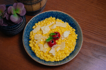 Macaroni Cheese Pasta in Plate.