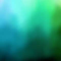 Colored background, beautiful gradient transition from light shades of blue and green to dark and black. Paint flowing down the wall.