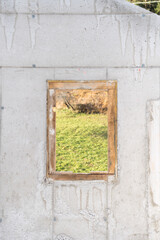 concrete wall on a construction site