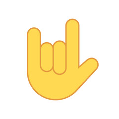 Rock on hand icon. Hand roll sign logo metal symbol emoji gesture