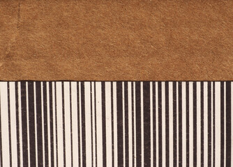 barcode on cardboard box
