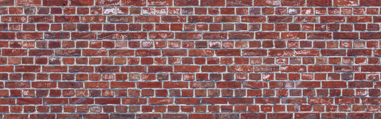 Obraz premium texture of old grunge red brick wall background 