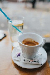 cup of coffee and juice