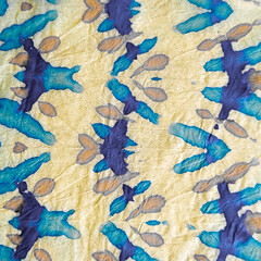 Arab Pattern. Tie Dye Hand Drawn Motif. Ethnic