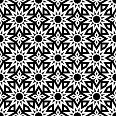 Simple pattern with flower, black and white color, geometric stylish floral cover, texture, background