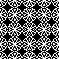 Simple pattern with flower, black and white color, geometric stylish floral cover, texture, background