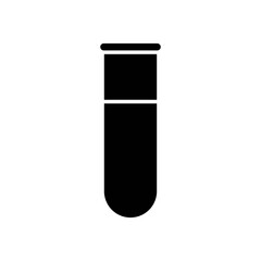 Vector test tube icon, chemistry, laboratory symbol on isolated white background for UI/UX and website.