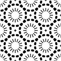 Simple geometric, floral pattern with beauty design, retro, vintage style