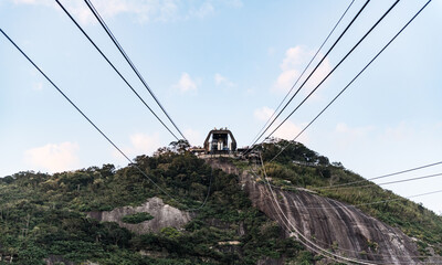 Cableway to the Sugarloaf hill in Rio de Janeiro