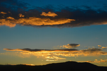 Sunset in the sky