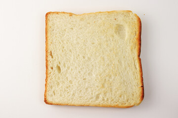 Close up of white bread texture