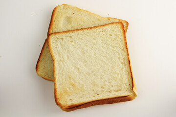Close up of white bread texture