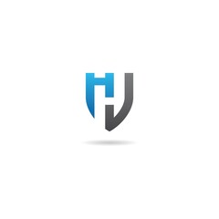 initial h with castle logo design icon element template