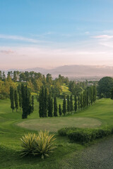 View of the beautiful golf field, Dago, Bandung, Indonesia.