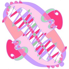 Graphic abstract Medalion flat color creative  and unique Logo element design with symmetry and linework color block