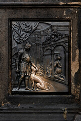 Nobleman with dog in Prague