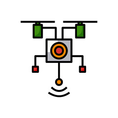illustration of a drone camera vector illustration