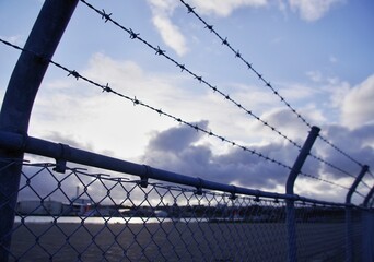 港町の夕暮れ時　北海道留萌市