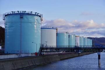 港町の夕暮れ時　北海道留萌市