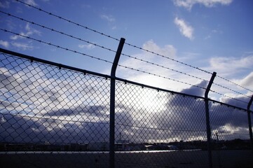 港町の夕暮れ時　北海道留萌市