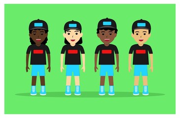 character of the Hypebeast profession in flat design