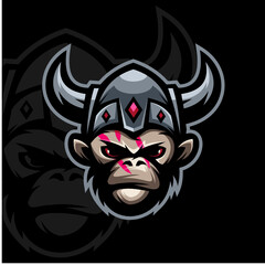 Viking monkey mascot design