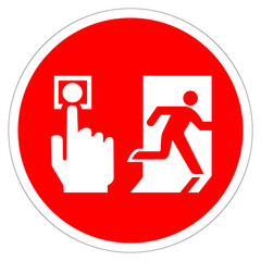 Fire Alarm Call Point Symbol Sign, Vector Illustration, Isolate On White Background Label. EPS10