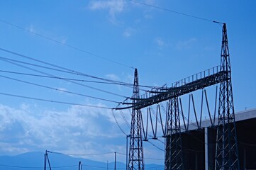 石狩湾新港の送電塔