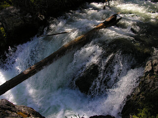 waterfall in the mountains