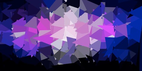 Dark pink, blue vector poly triangle texture.