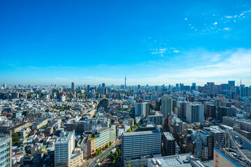 Fototapeta premium 【文京シビックセンターより】東京都内、都市景観/浅草・上野・スカイツリー方面
