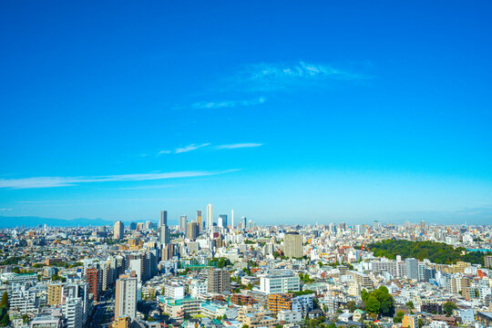 【文京シビックセンターより】東京都内、都市景観/池袋方面