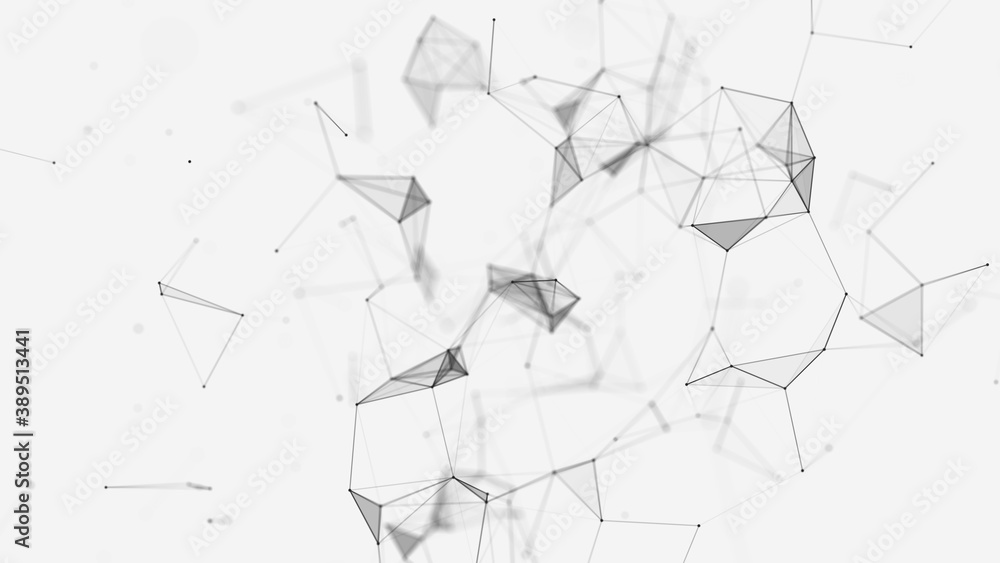 Poster network connection structure. big data complex with compounds. abstract white digital background. sc