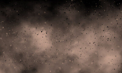 Apricot color smoke on black background