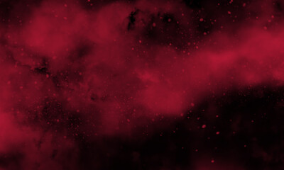Crimson color smoke on black background