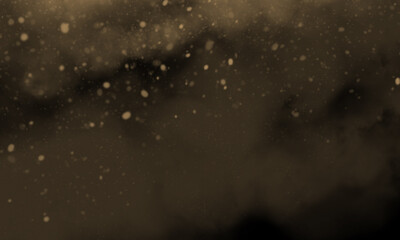 Gold color smoke on black background