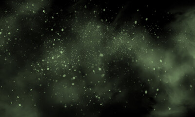 Fototapeta na wymiar Moss color smoke on black background