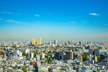 Fototapeta premium 【文京シビックセンターより】東京都内、都市景観