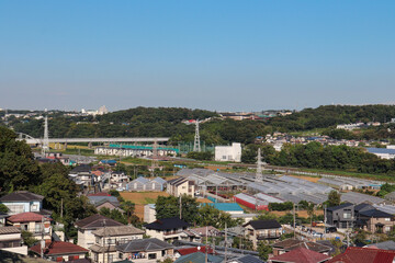 Obraz premium 境川流域の街並み（神奈川県藤沢市）
