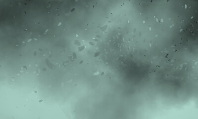 Seafoam color smoke on black background