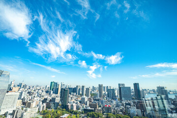 【東京タワーより】東京都内、都市景観/品川方面