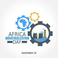 Africa Industrialization Days Vector Illustration. Suitable for greeting card, poster and banner.