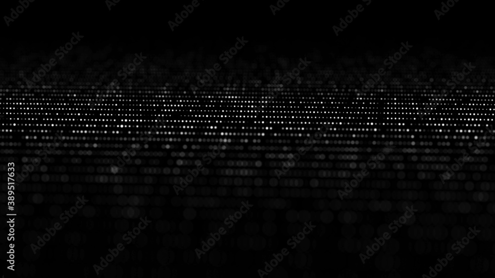 Poster network connection structure. technological black background. big data visualization. 3d rendering.