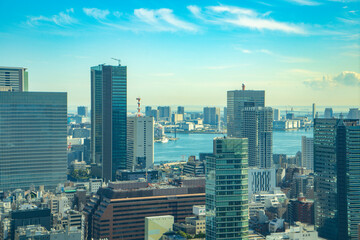 Obraz premium 【東京タワーより】東京都内、都市景観/浜松町・有明方面