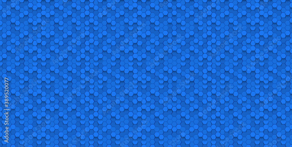 Poster vector hexagonal blue abstract background, 3d hexagons texture design