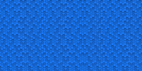 Vector hexagonal blue abstract background, 3d hexagons texture design