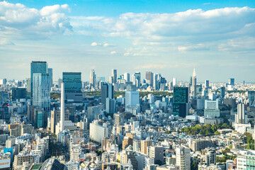 Fototapeta premium 【恵比寿ガーデンプレイスより】都内景観・眺望・渋谷・新宿副都心方面